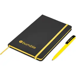 Altitude Johnson Notebook & Pen Set Yellow Branded